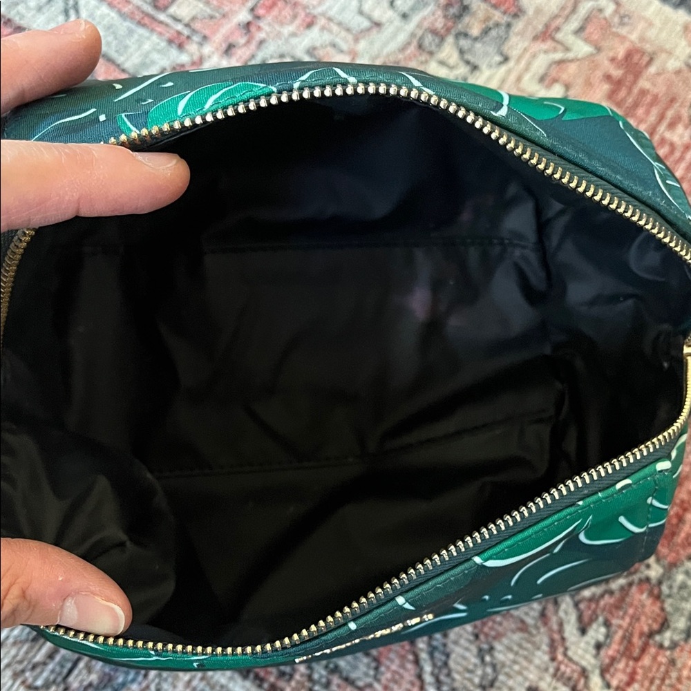 Kate Spade Green Monstera Leaf Print Cosmetic Bag - Picture 13 of 17